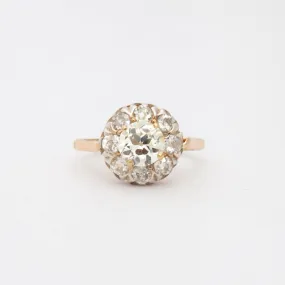 1.81 ctw Victorian Cluster Ring