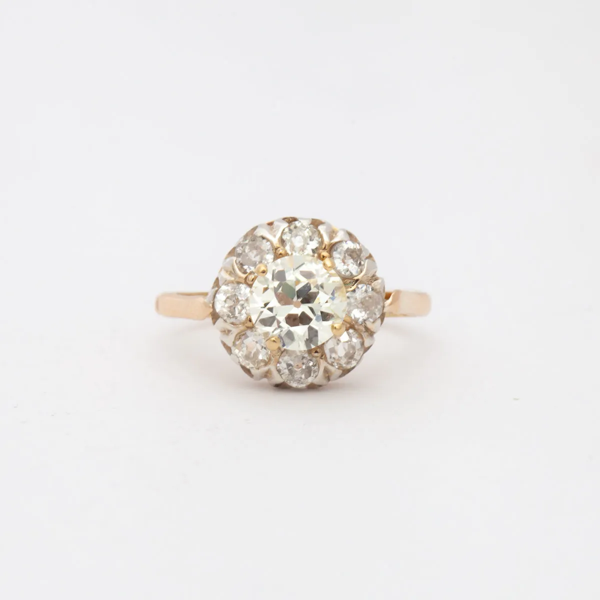 1.81 ctw Victorian Cluster Ring