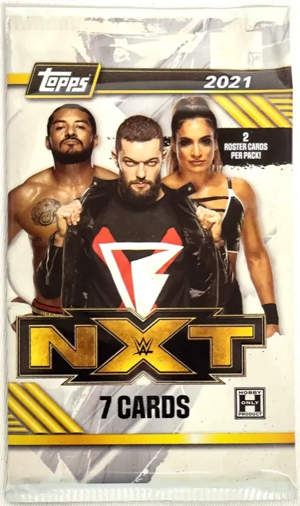 2021 Topps WWE NXT Wrestling Hobby Box 18 Packs Per Box, 7 Cards Per Pack