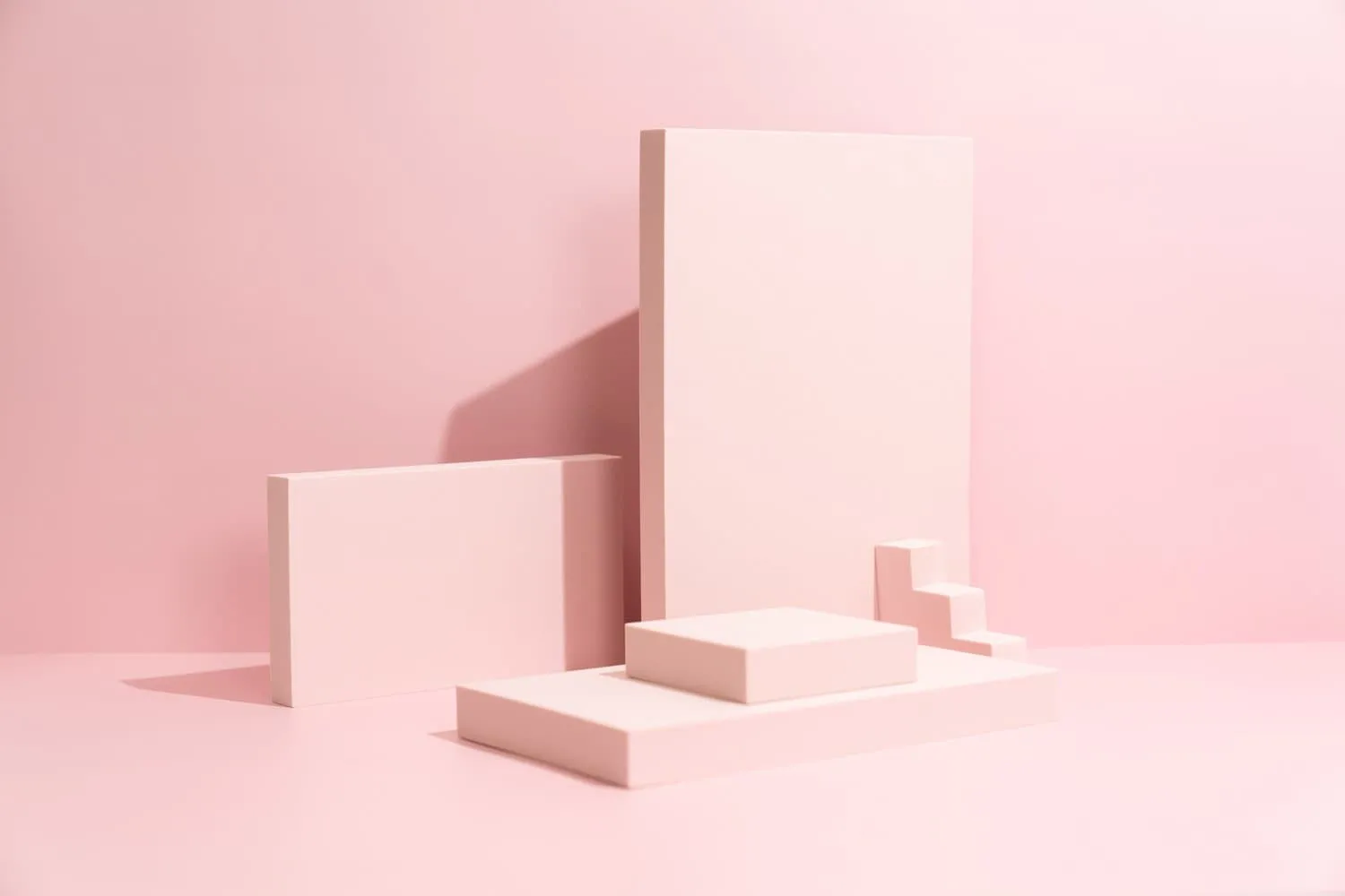 5 Piece Geometric Foam Styling Prop Set for Photography - Blush Pink (DEMO STOCK)