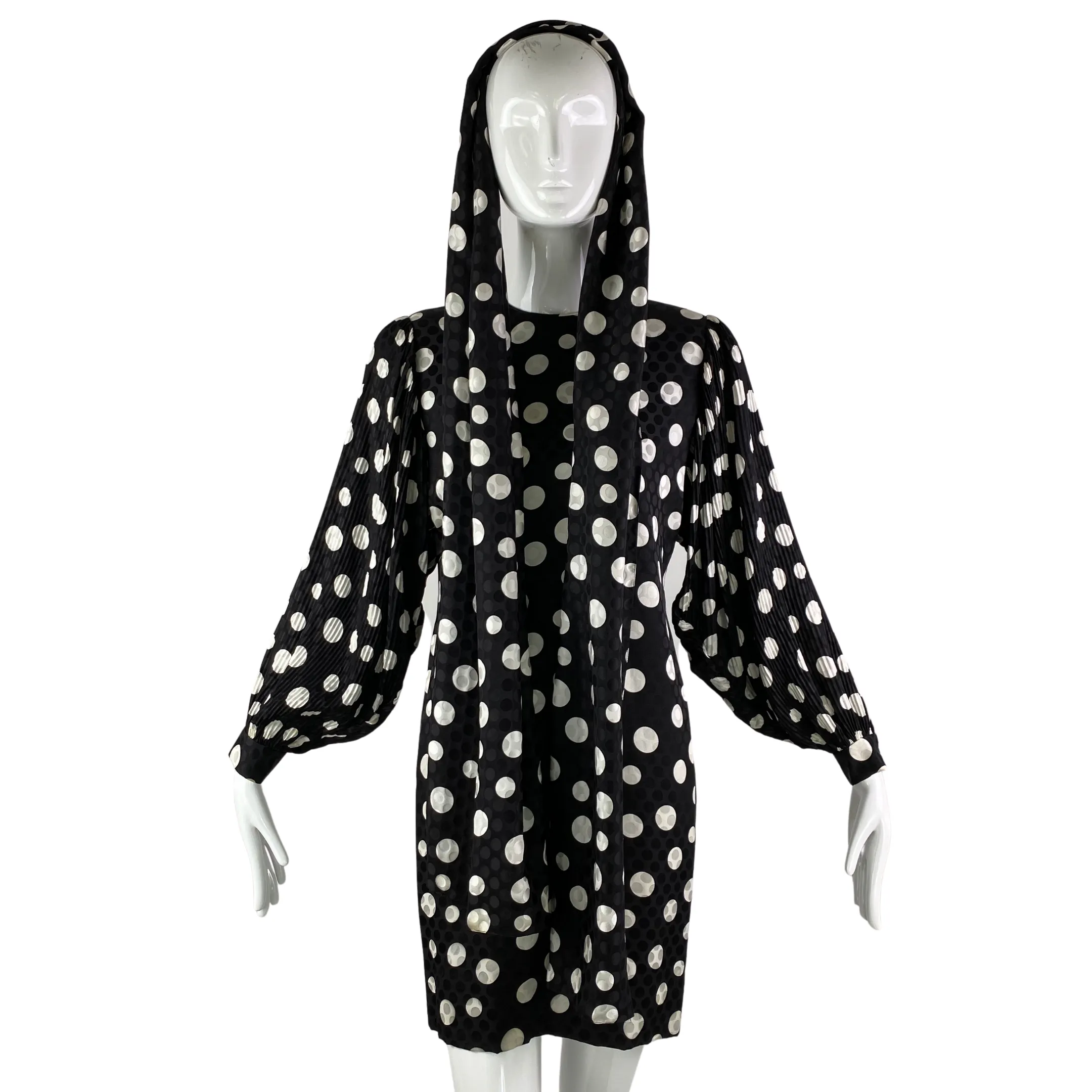 80's David Hayes Neiman Marcus Silk Polka Dot