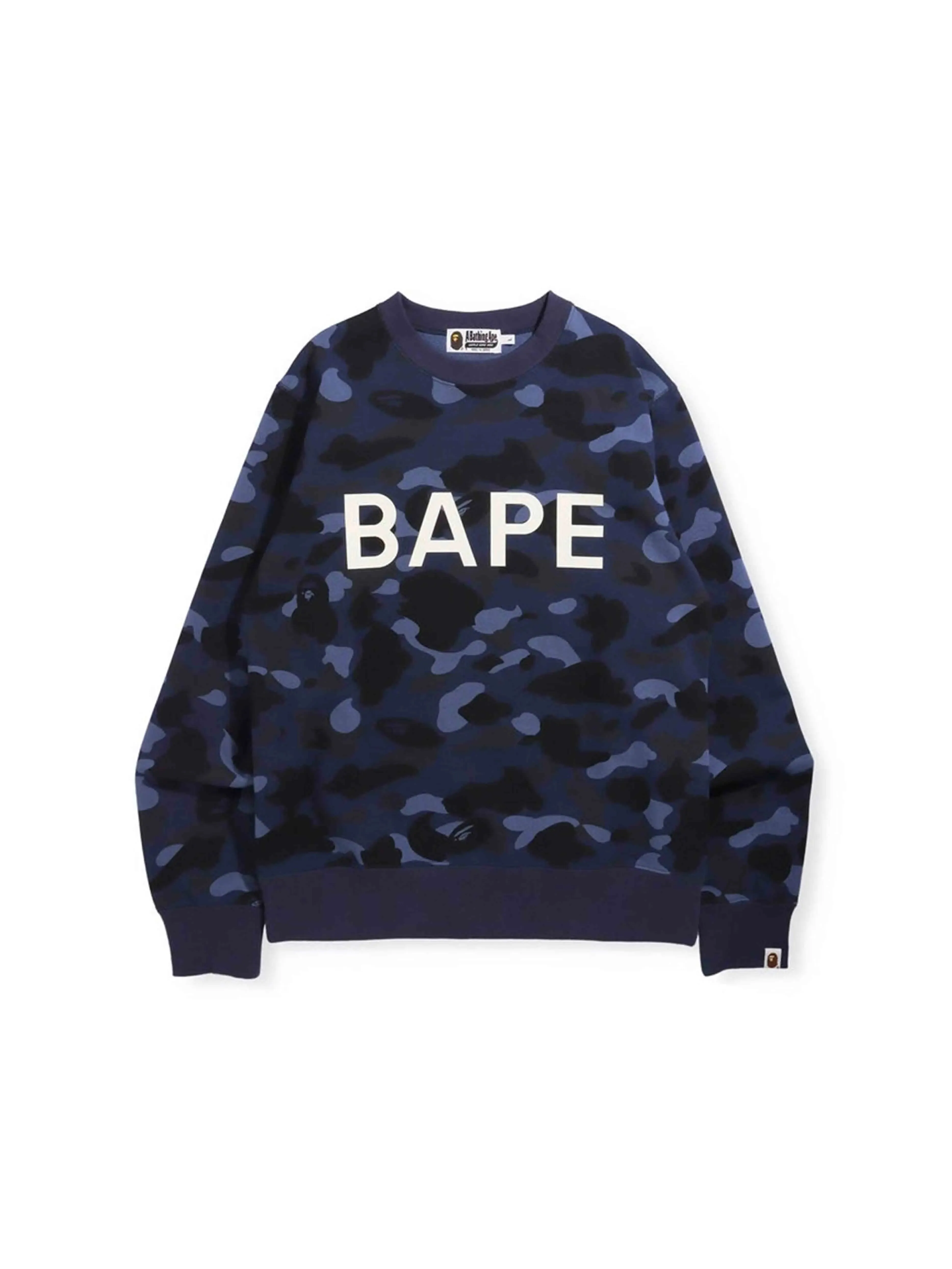 A Bathing Ape Colour Camo BAPE Crewneck Navy