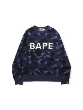 A Bathing Ape Colour Camo BAPE Crewneck Navy