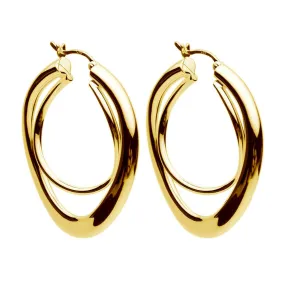 A Najo Earring Strudel Yellow Gold Hoop