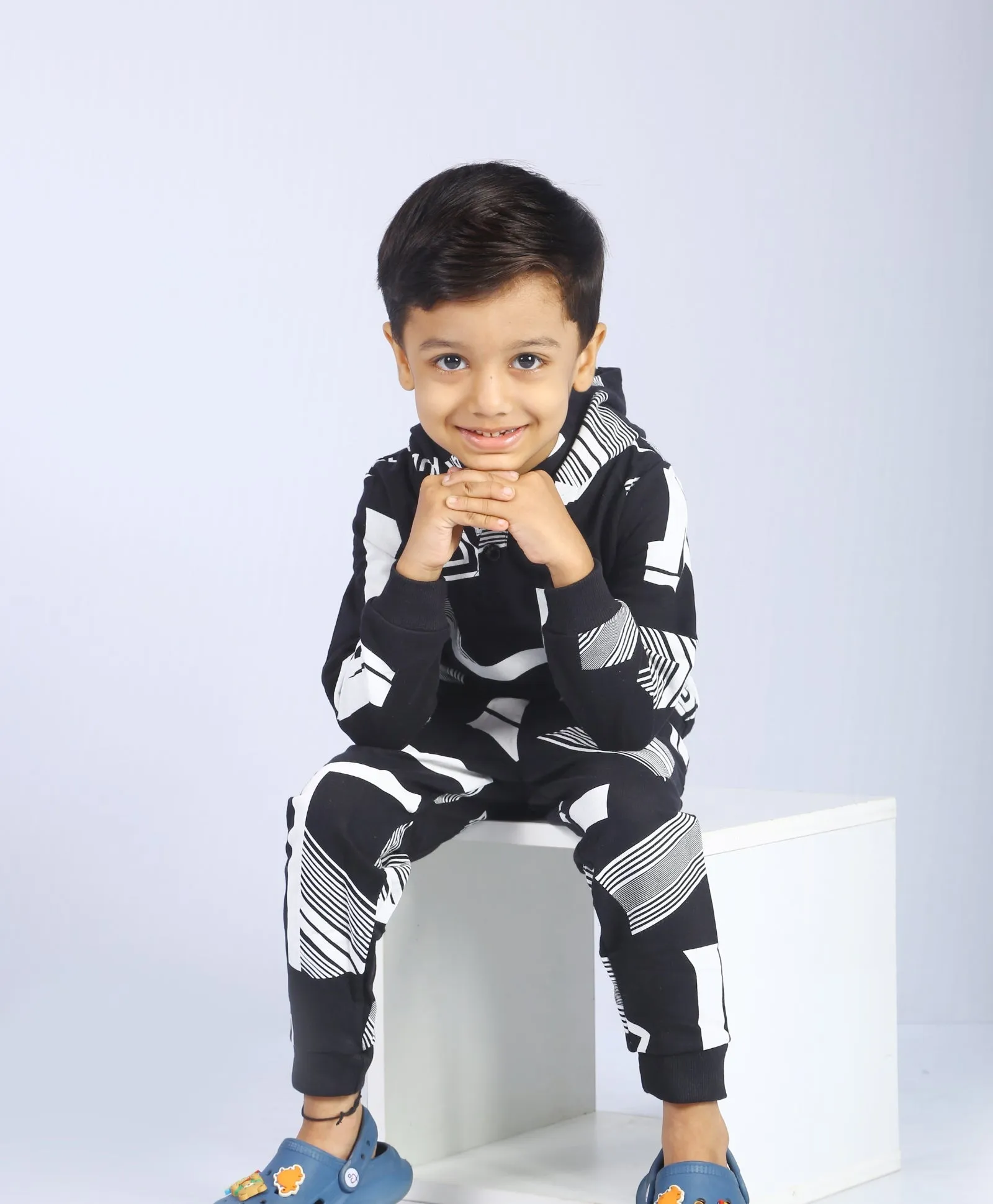 Abstract Pattern Kids Hoodie & Joggers Set