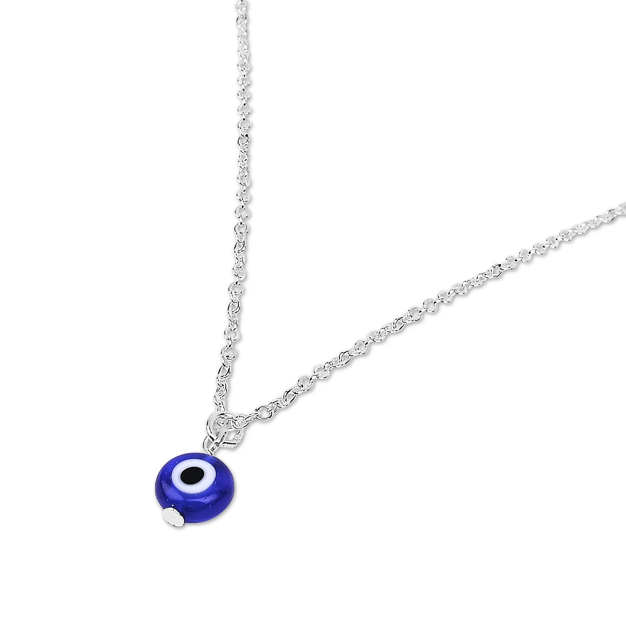 Accessorize London Women's Blue Evil Eye Pendant Necklace