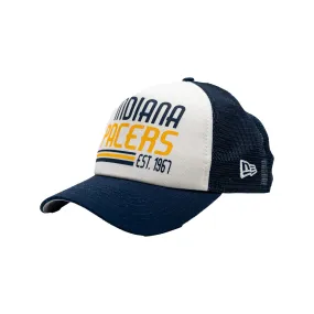 Adult Indiana Pacers 9FORTY Stacked Hat in Navy by New Era