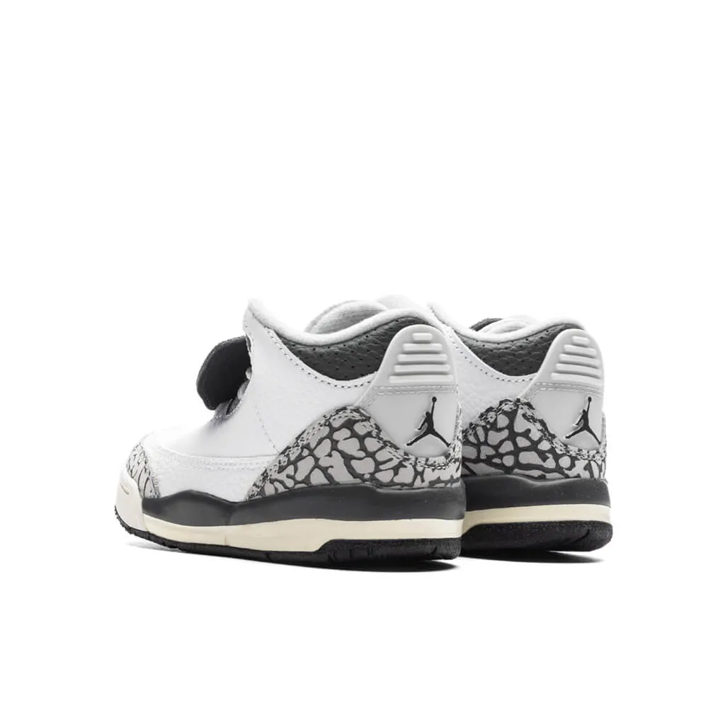 Air Jordan 3 Retro Hide N Sneaks (TD) - White/Black/Iron