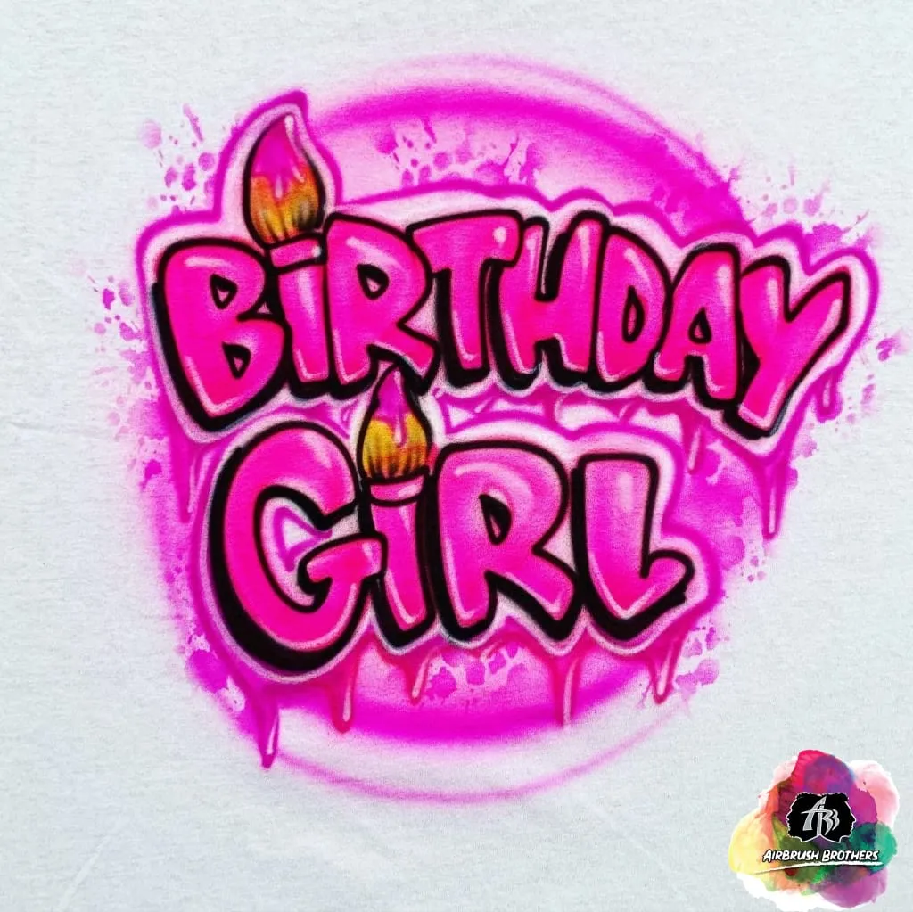 Airbrush Paint Brush Birthday Design