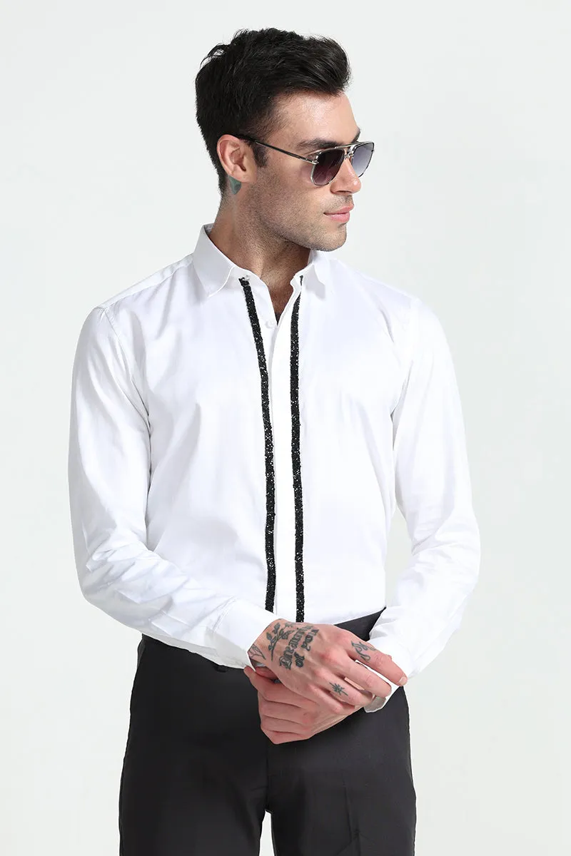 Akin Beaded White Shirt