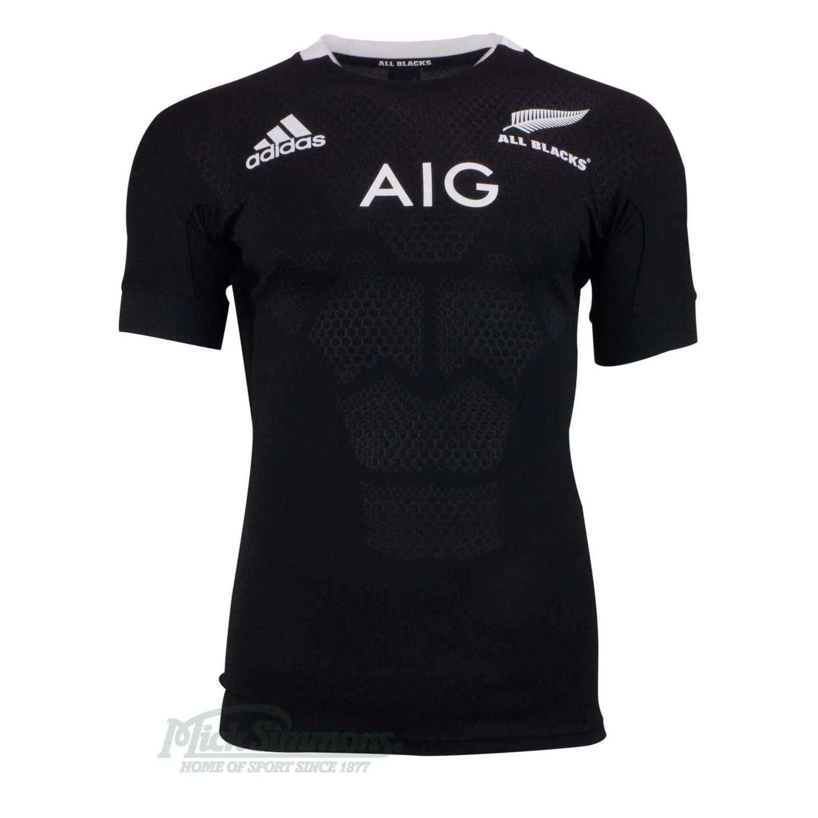 All Blacks 2019 Men's Home Performance (Player) Rugby Jersey by adidas