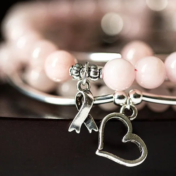 Anchor | Soft Bangle Charm Bracelet | Italian Onyx (Coral)