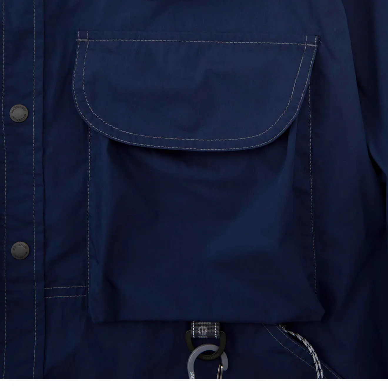 And Wander Multi Pocket Shirt Blue