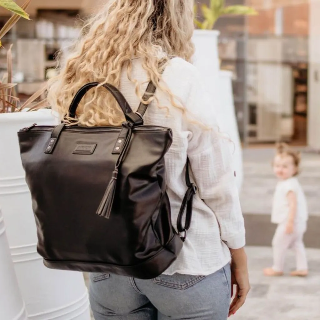 Arch Luxe Nappy Bag Vegan Leather Black