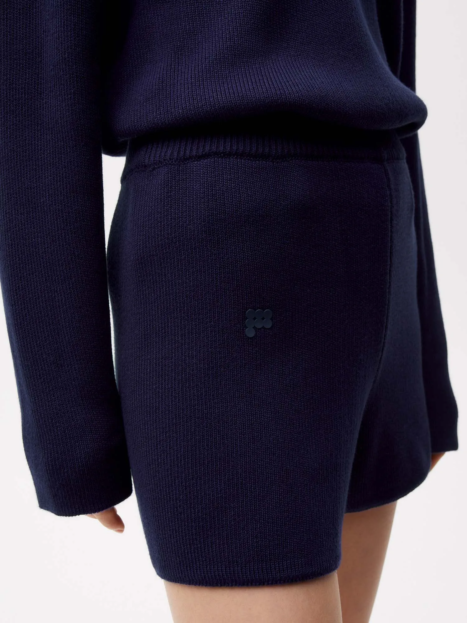 Archive Knit Shorts—navy blue