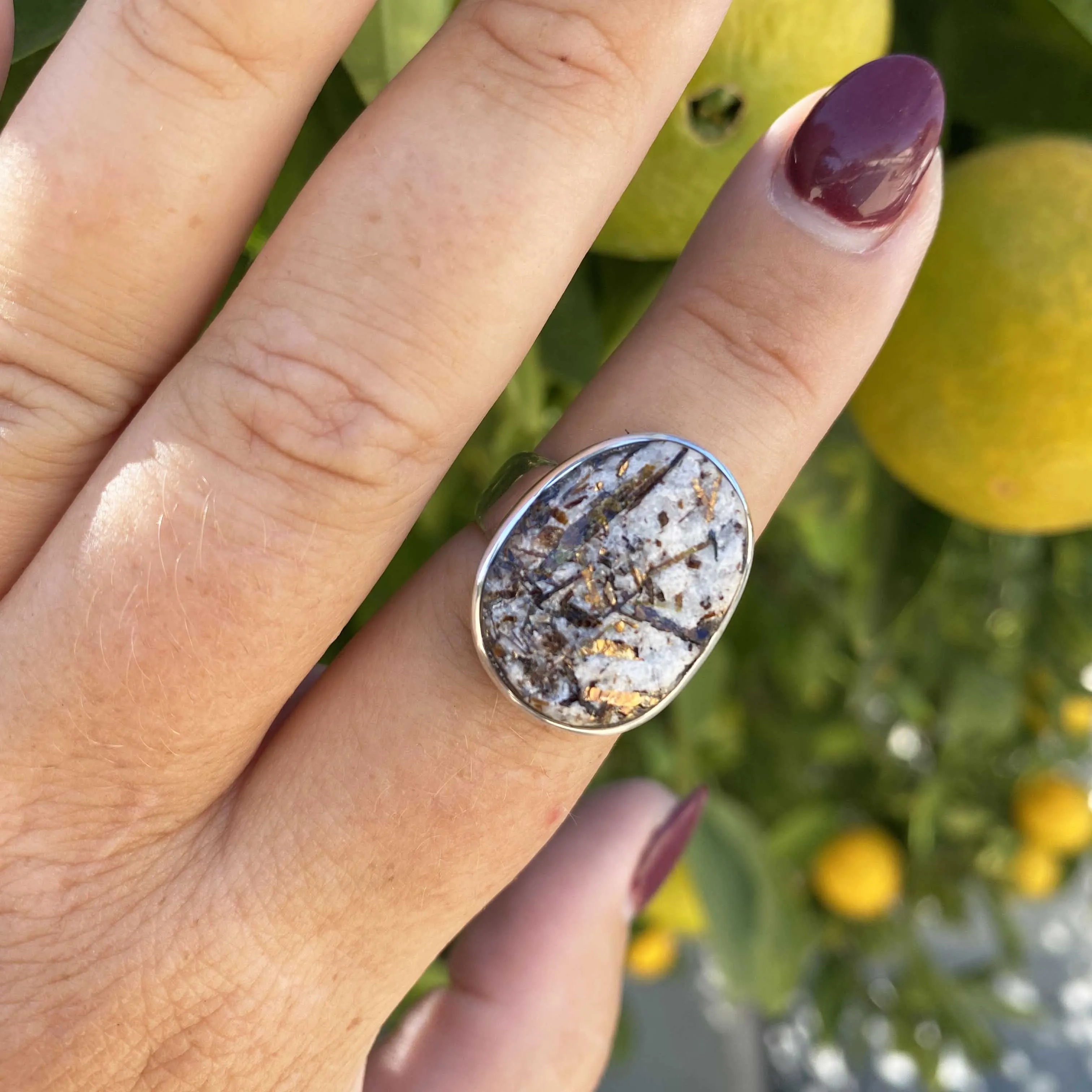 Astrophyllite Sterling Silver Ring, One of a Kind