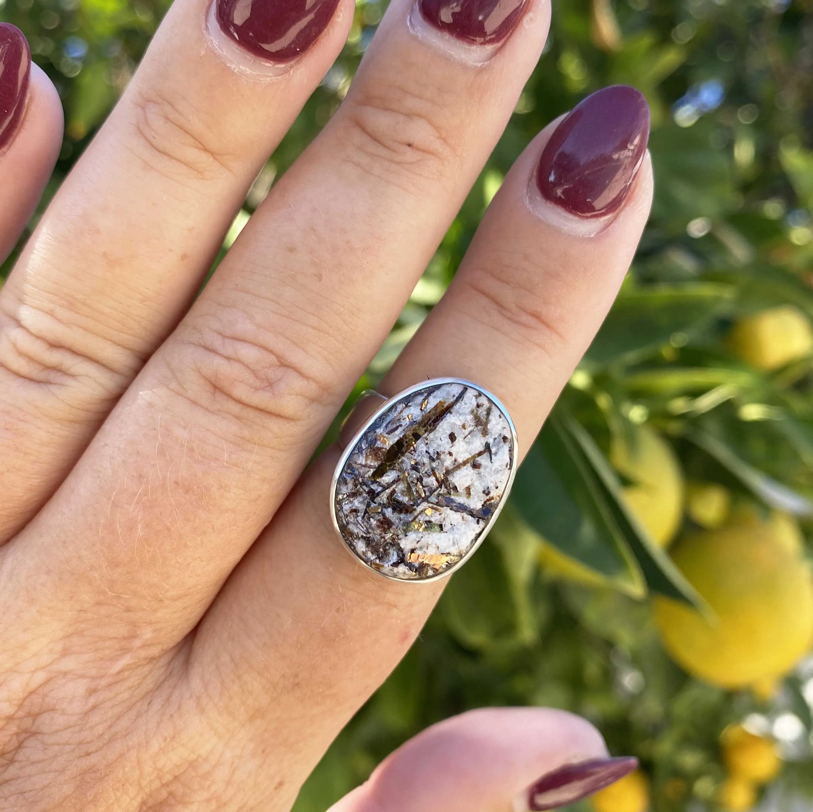 Astrophyllite Sterling Silver Ring, One of a Kind