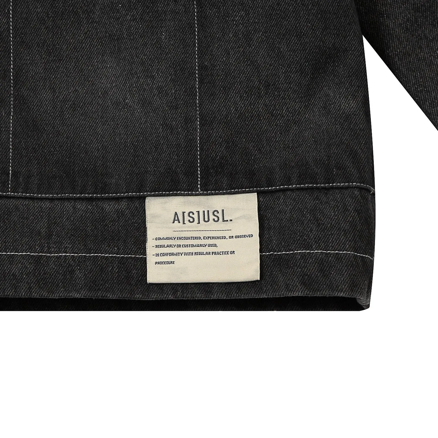 A[S]USL DENIM WORKER JACKET-DENIM BLACK