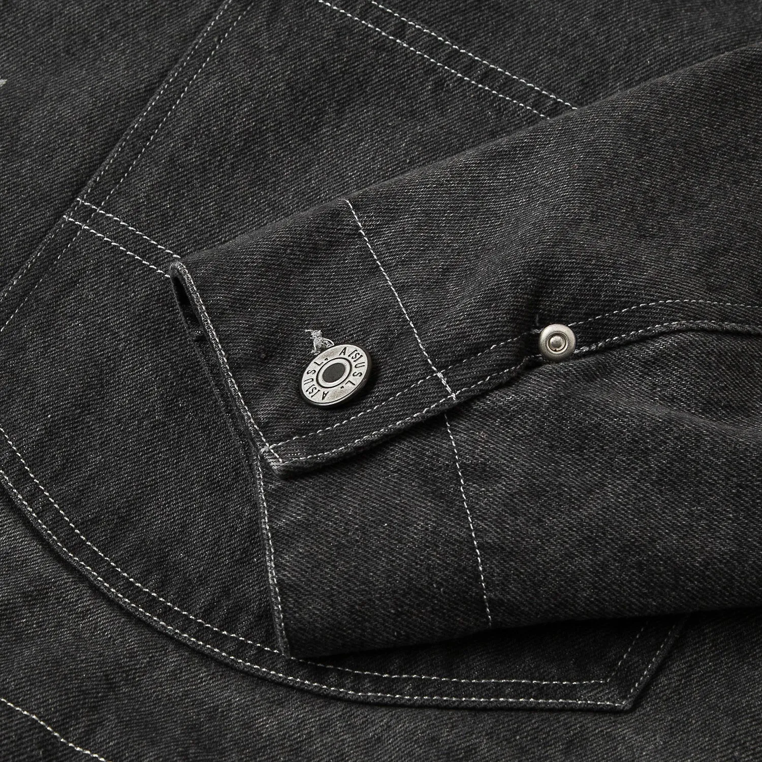 A[S]USL DENIM WORKER JACKET-DENIM BLACK