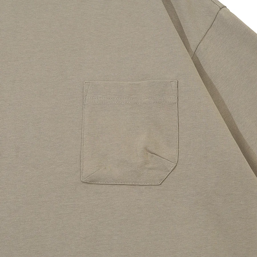 A[S]USL SMALL LOGO POCKET TEE-BEIGE