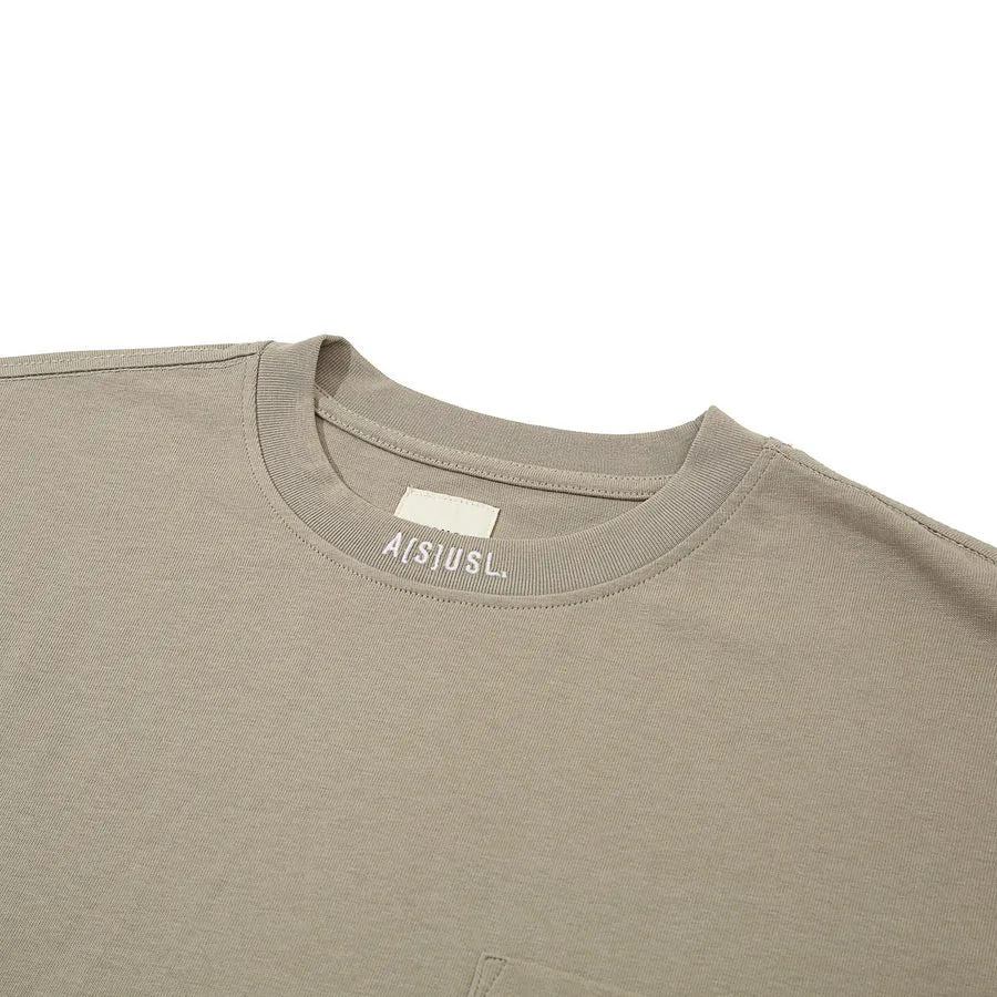 A[S]USL SMALL LOGO POCKET TEE-BEIGE