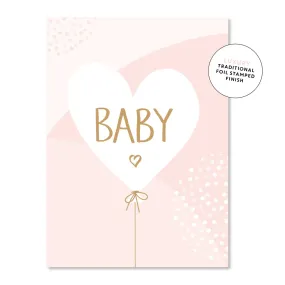 Baby balloon - pink card