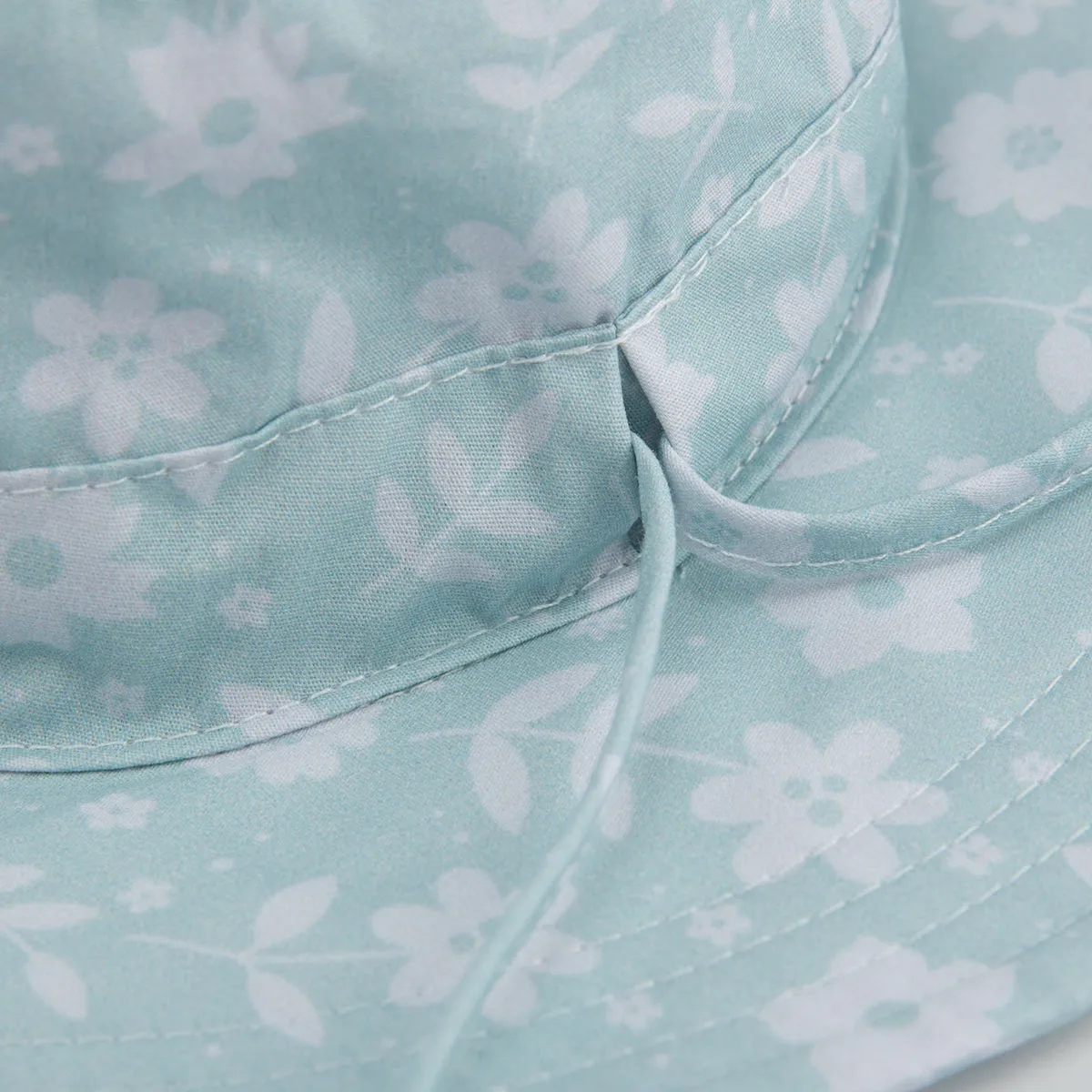 Baby Bucket Hat - Floral Green (0-12 months)