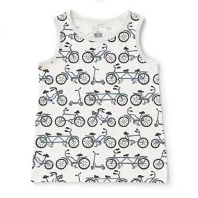 Baby Tank Top - Bikes Slate Blue