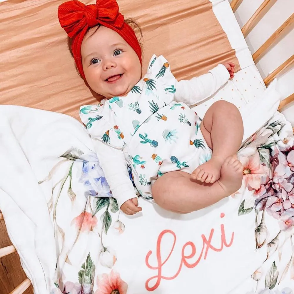 Baby Top Knot Double Bow Headband Strawberry