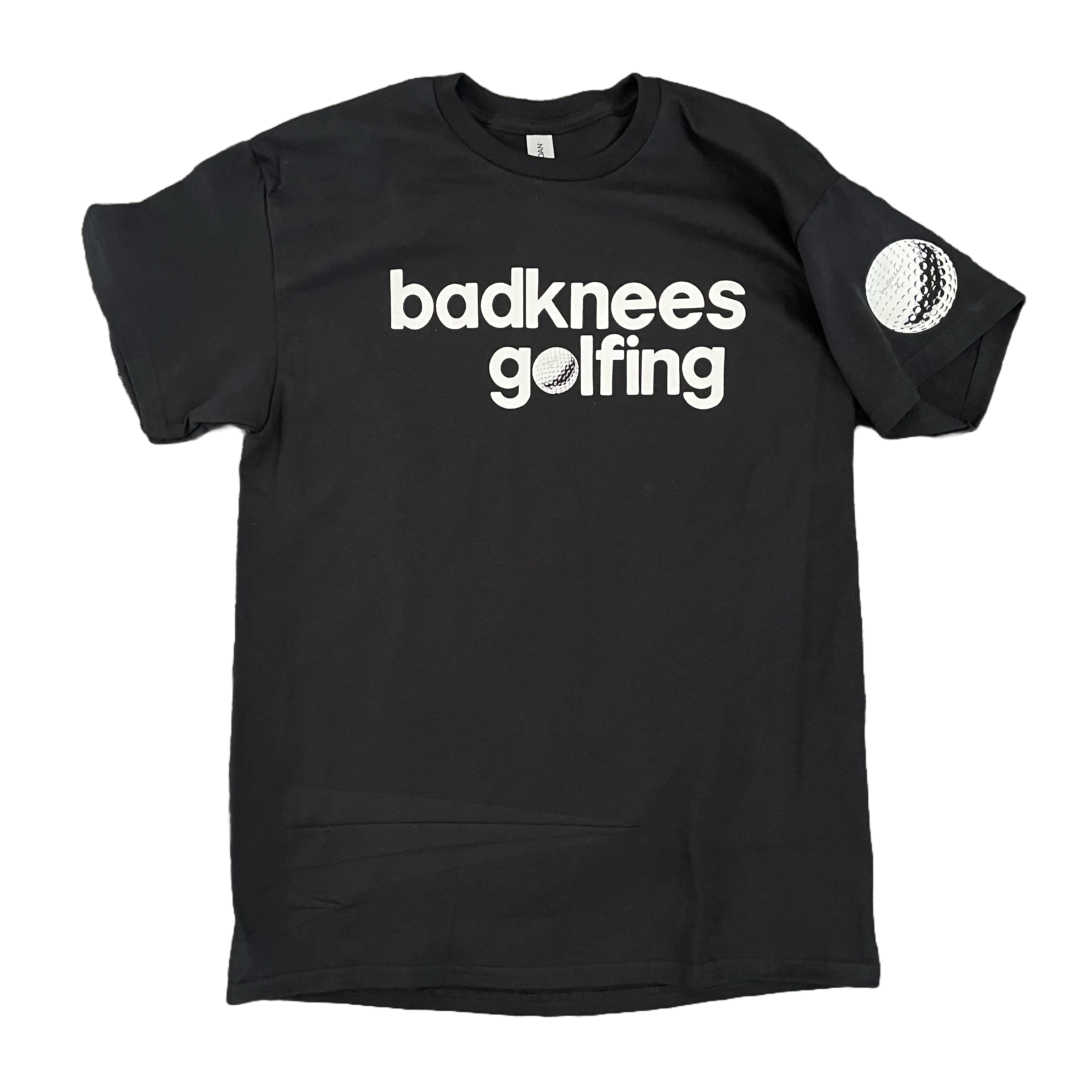 badknees Golfing T-shirt - From The Tips Black