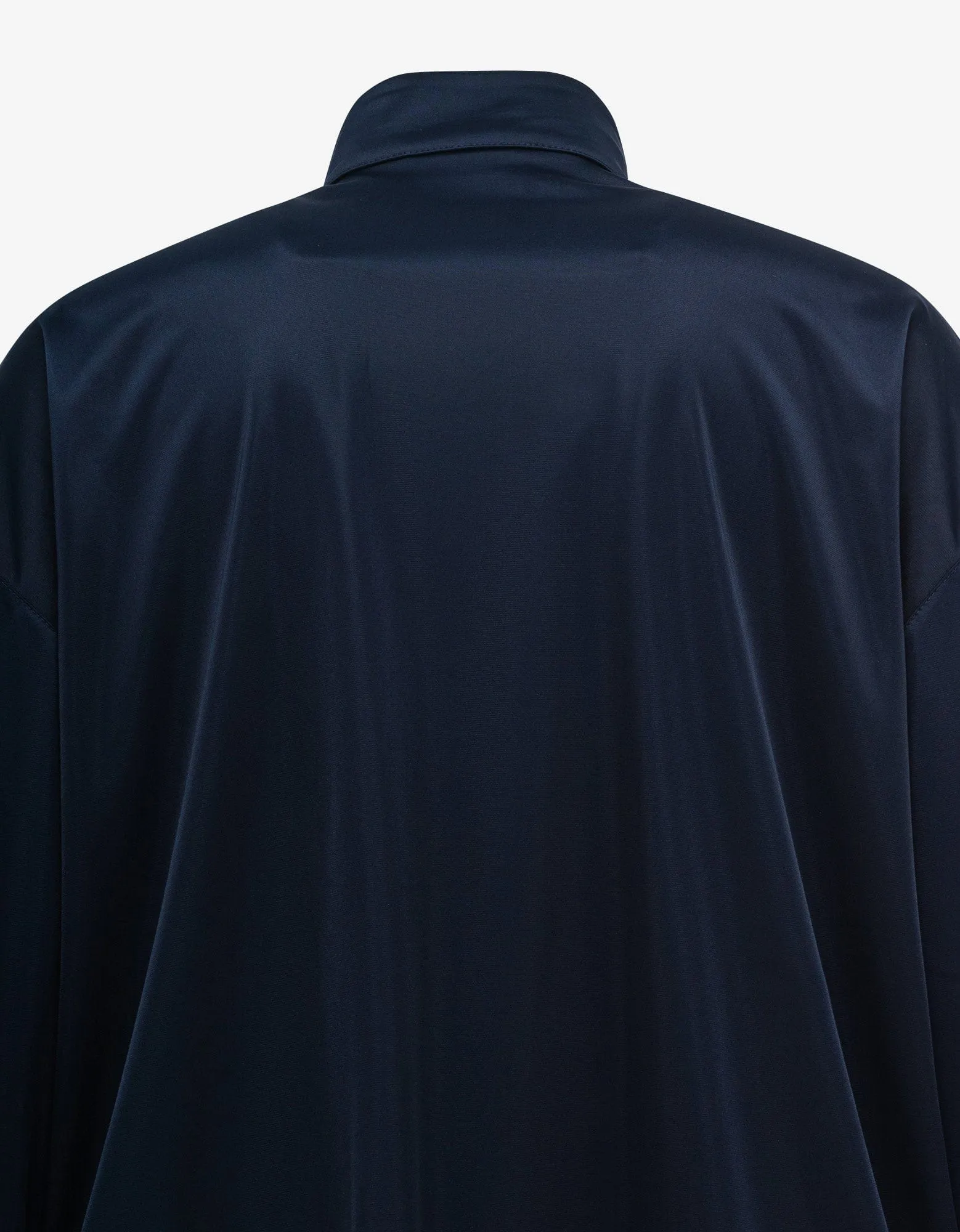 Balenciaga Navy Blue High Sheen Oversized Tracksuit Jacket