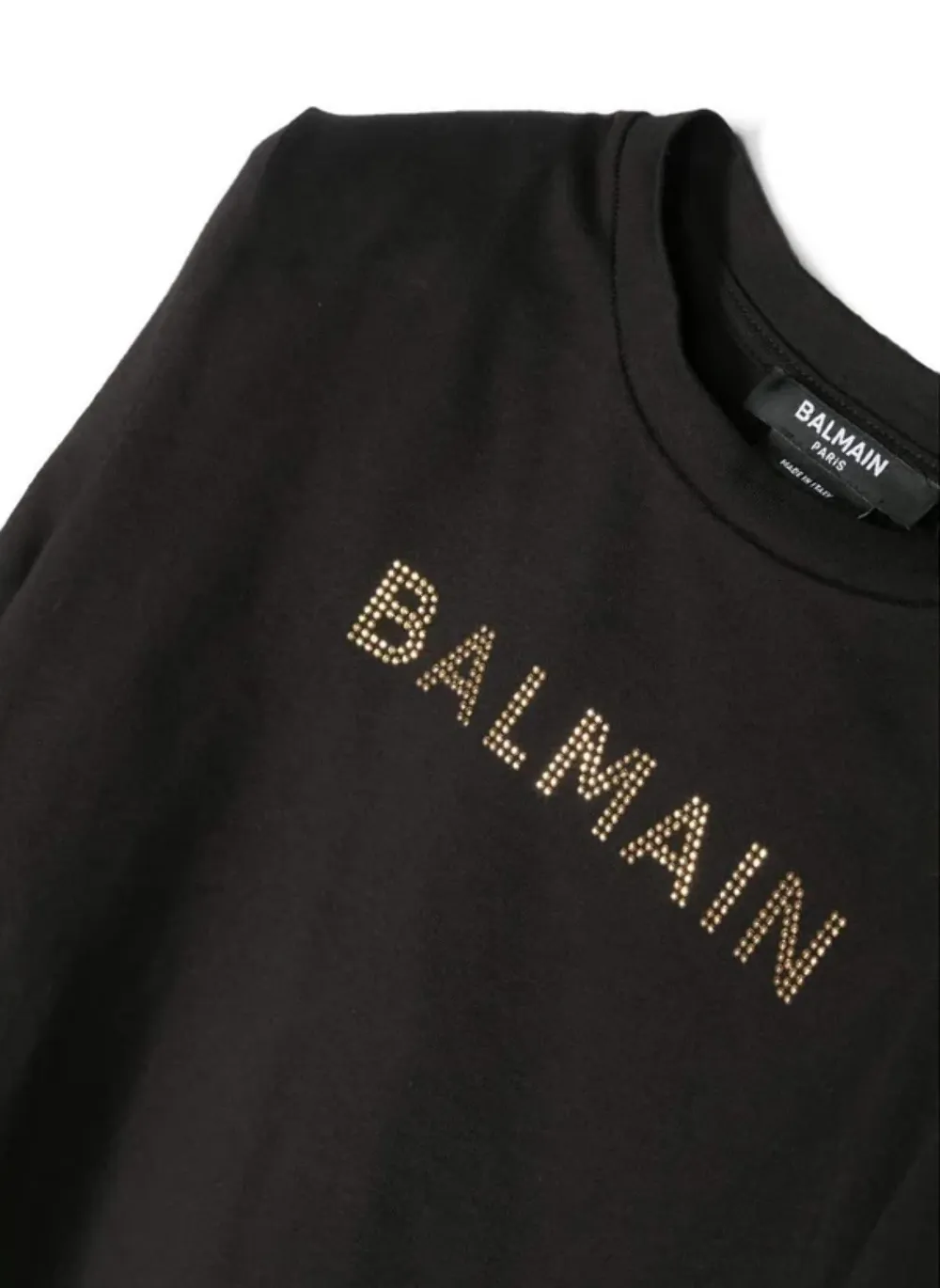 Balmain Girl's Long Sleeve Shirt Black BS8A80-J0177-930OR