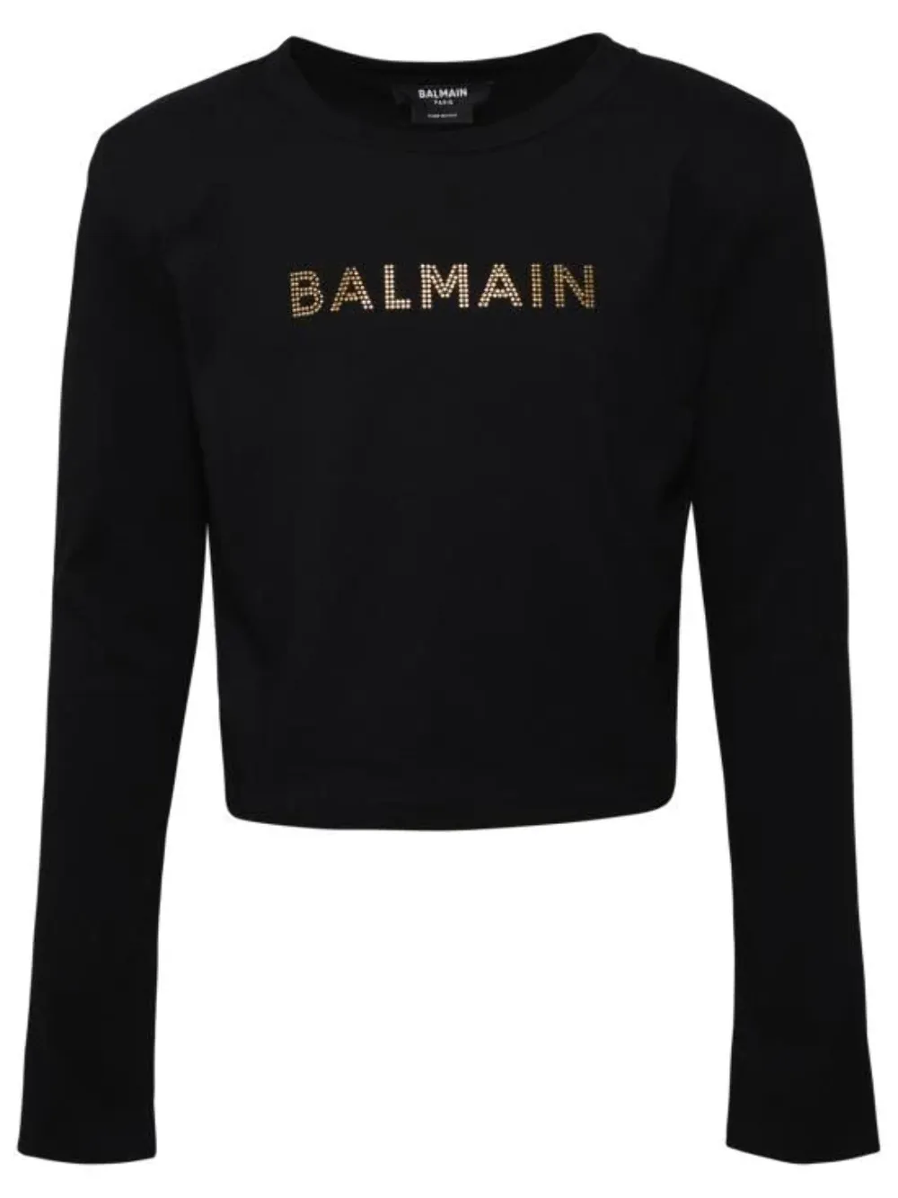 Balmain Girl's Long Sleeve Shirt Black BS8A80-J0177-930OR