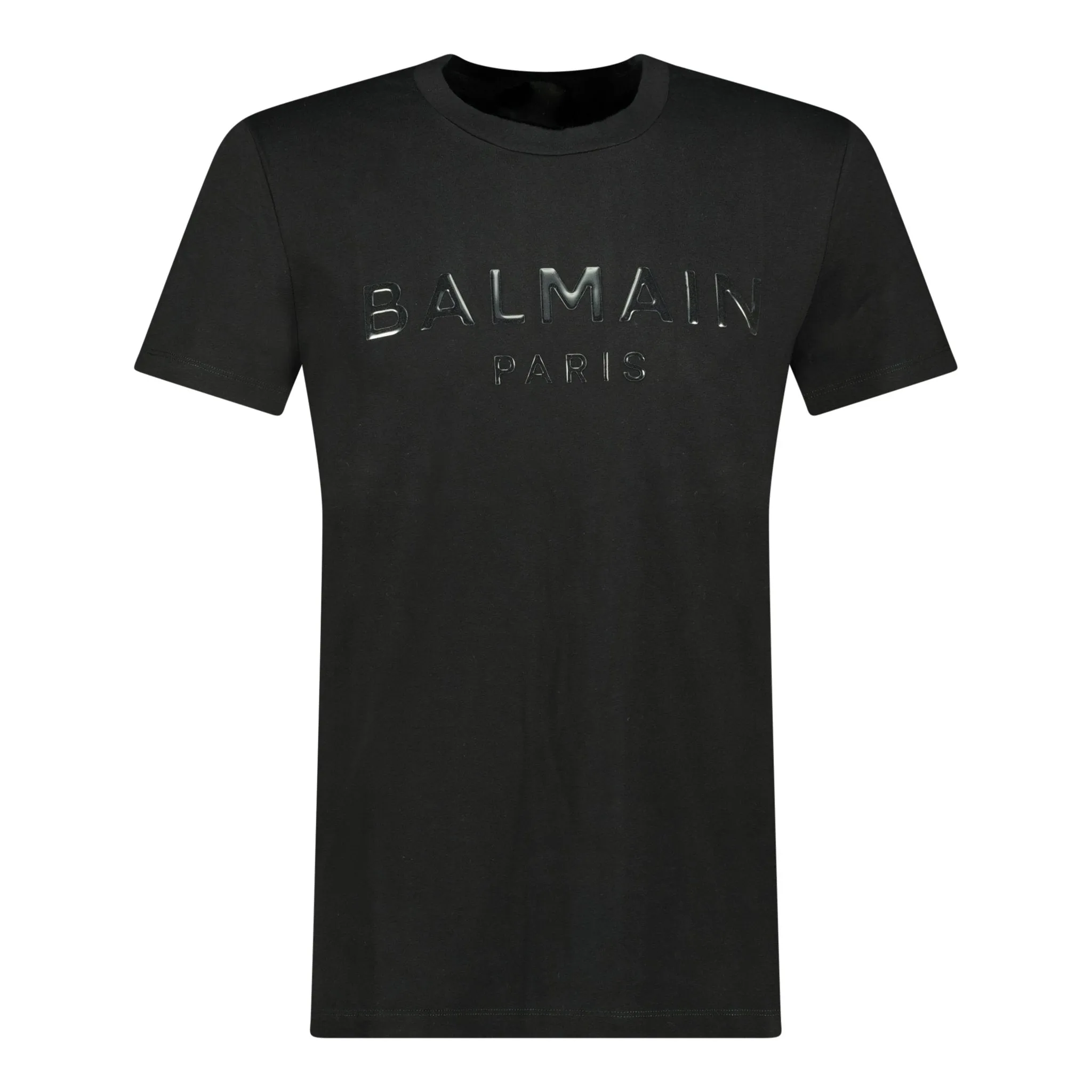 BALMAIN Raised Logo T-Shirt Black