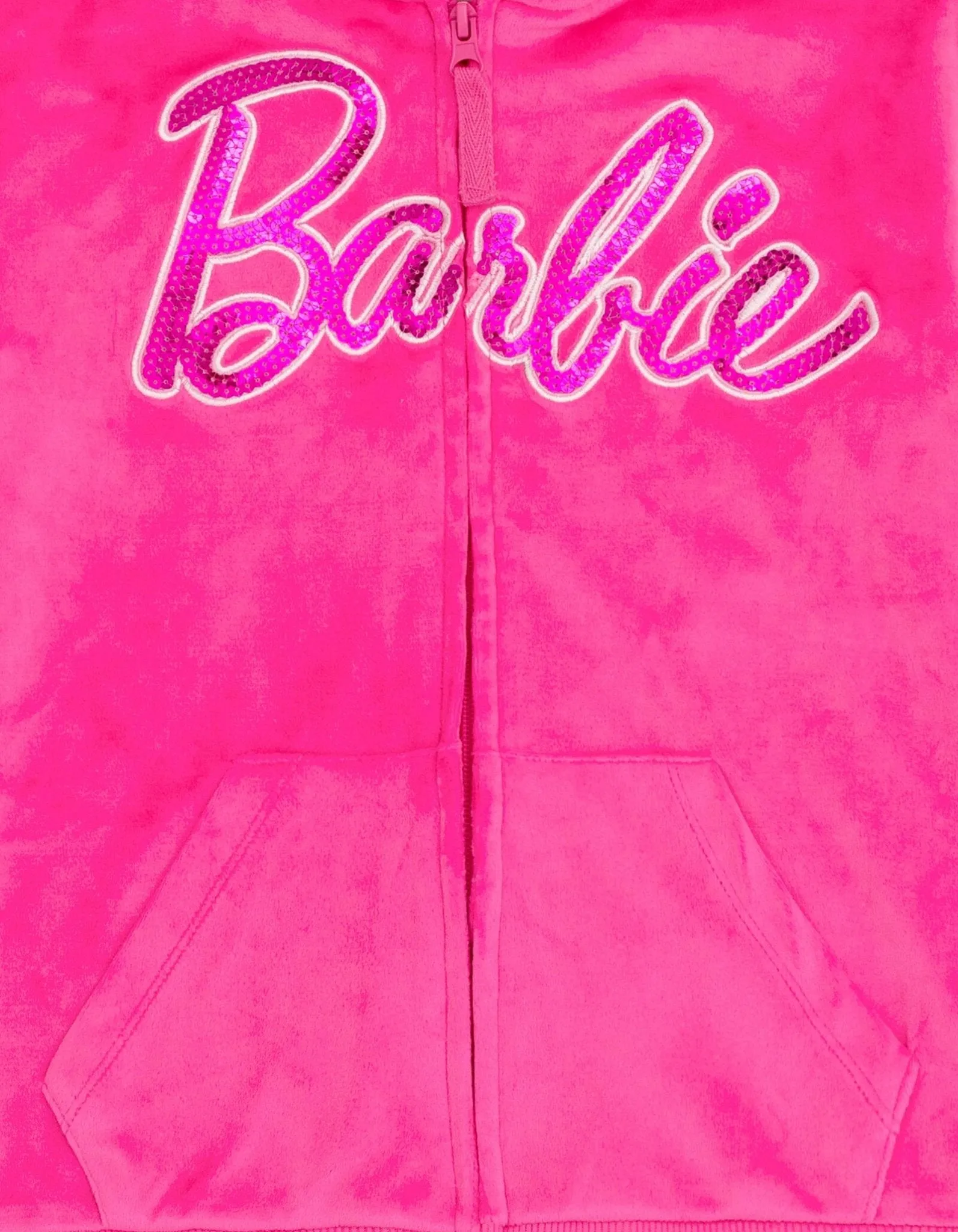 Barbie Velour Matching Family Zip Up Hoodie and Jogger Pants Outfit Set