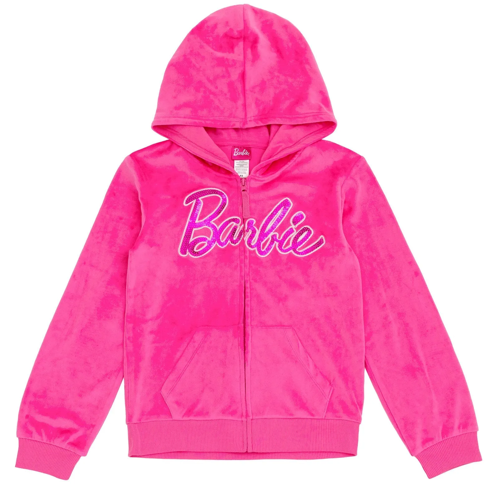 Barbie Velour Matching Family Zip Up Hoodie and Jogger Pants Outfit Set