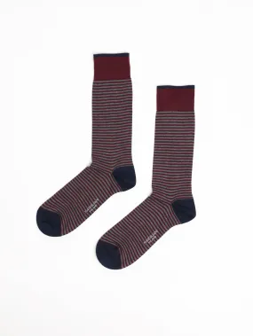 Barolo Red Striped Socks