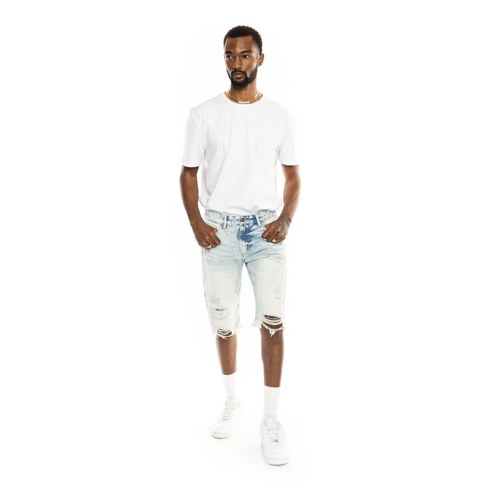 Basic Jean Shorts - Plaster Blue