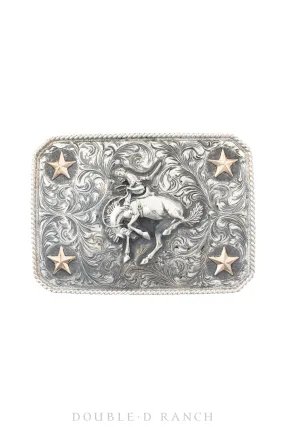 Belt, A, Buckle, Western, Engraved, Bucking Bronc, Contemporary, 506