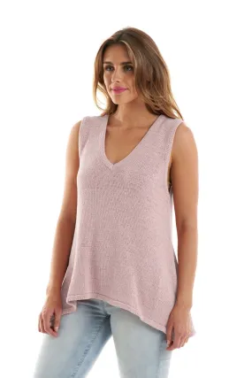 Betty Basics Jamie Knit Tank Top in Dusty Petal