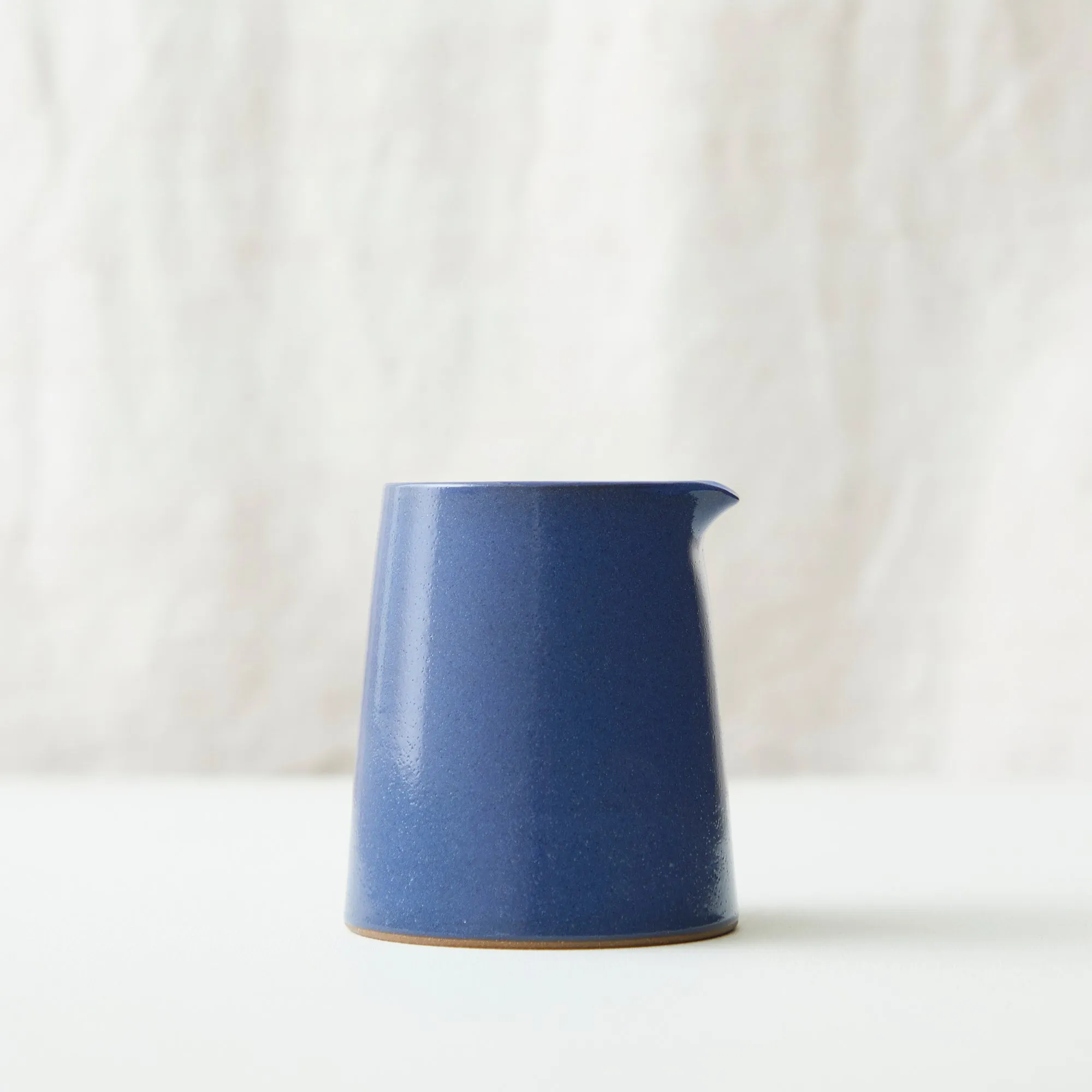 BHAVA Handmade Conical Stoneware Jug - Cobalt Blue