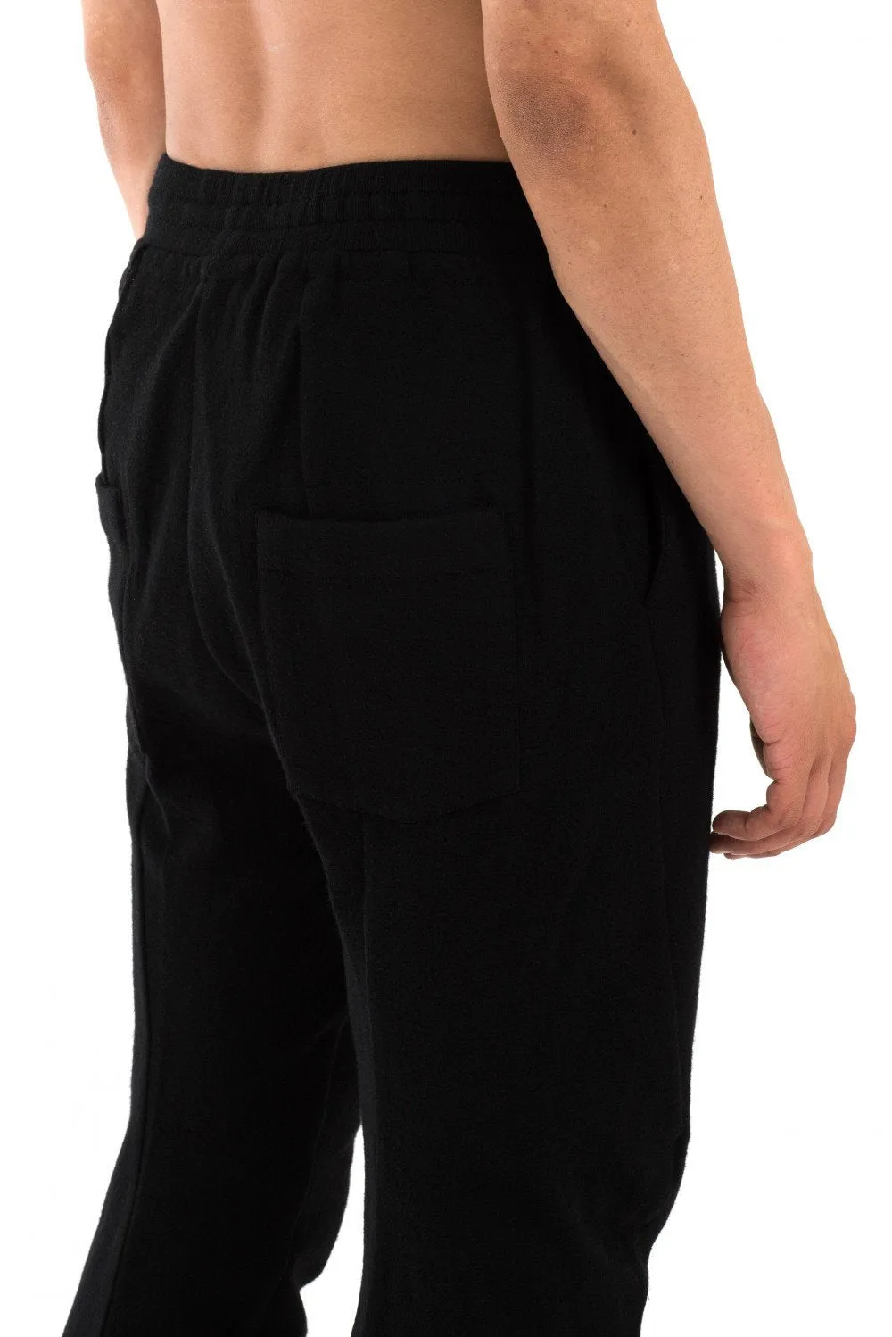 Black Curved Leg Pants