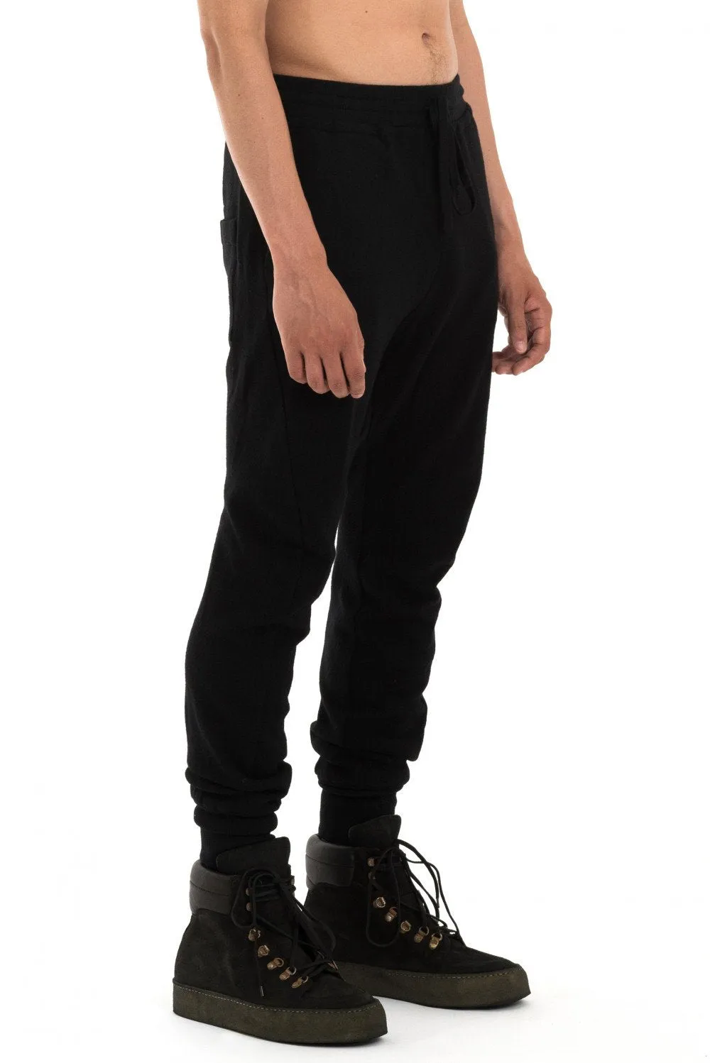 Black Curved Leg Pants