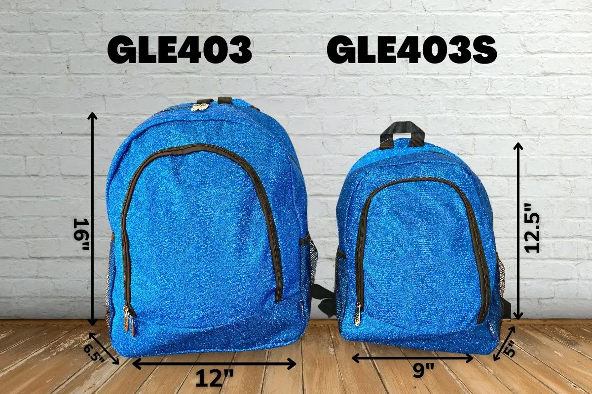 Black Glitter NGIL Canvas Backpack