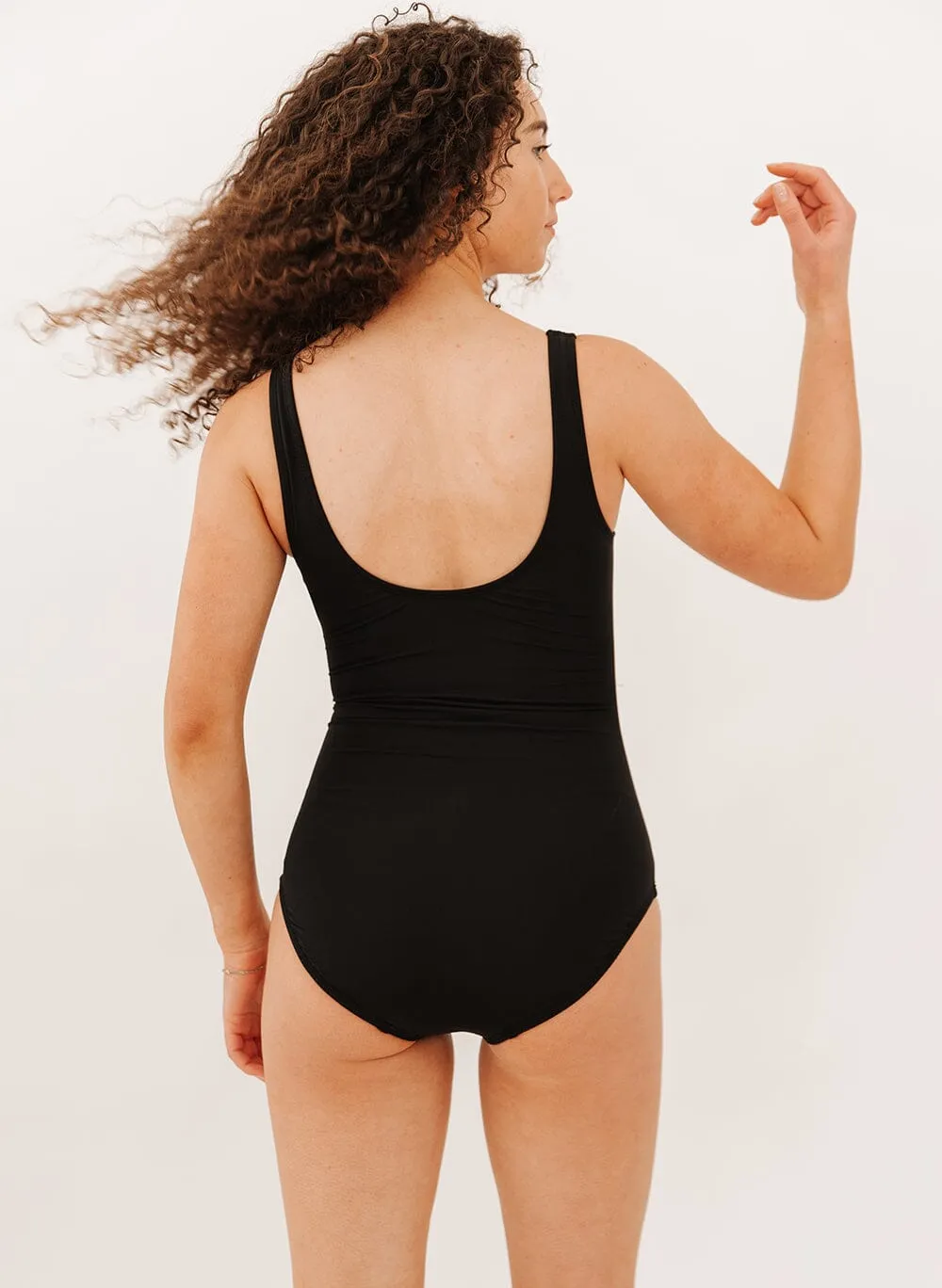 Black Knotted One-Piece