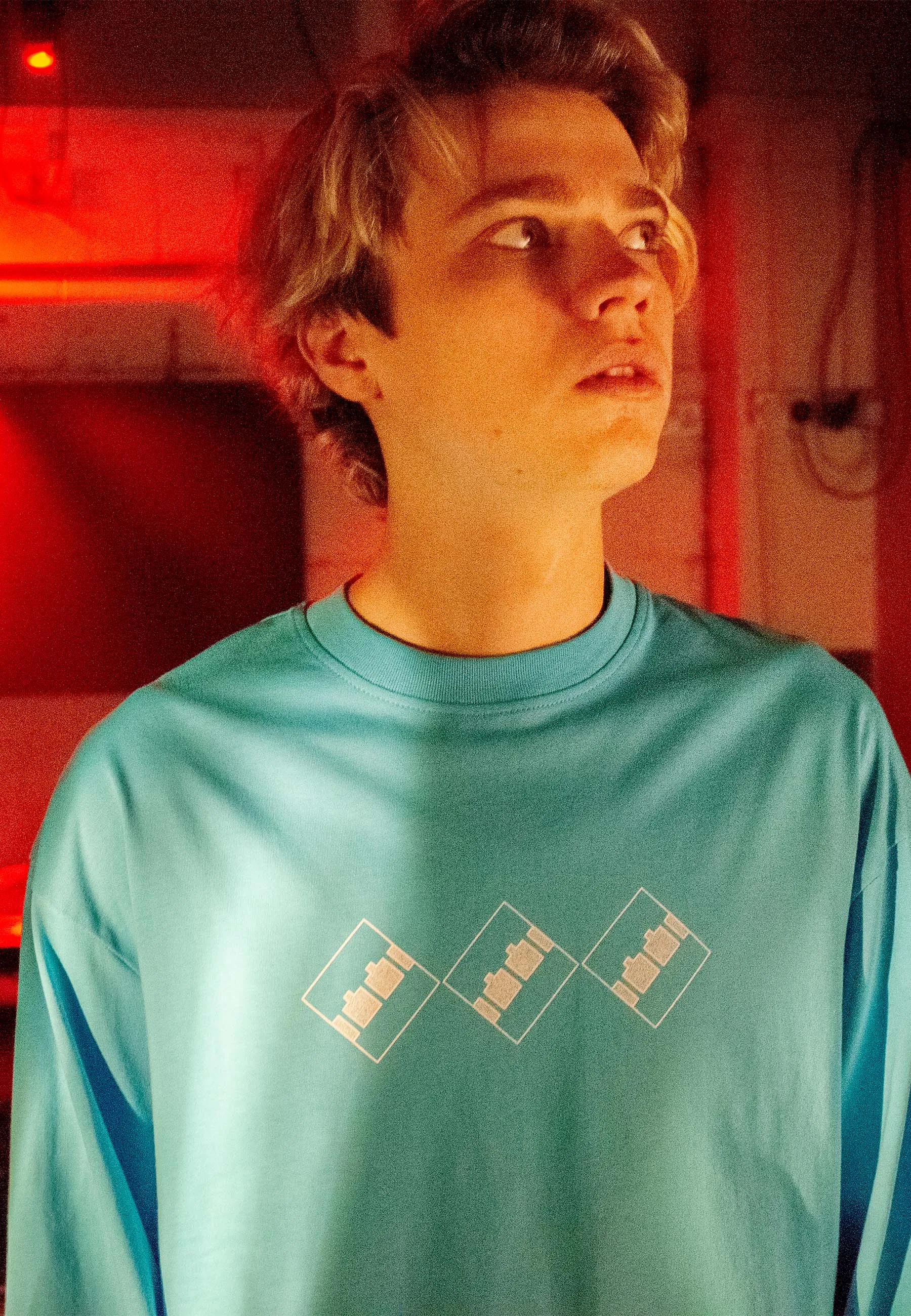 Block Noise 45 3 Long Sleeve - Blue