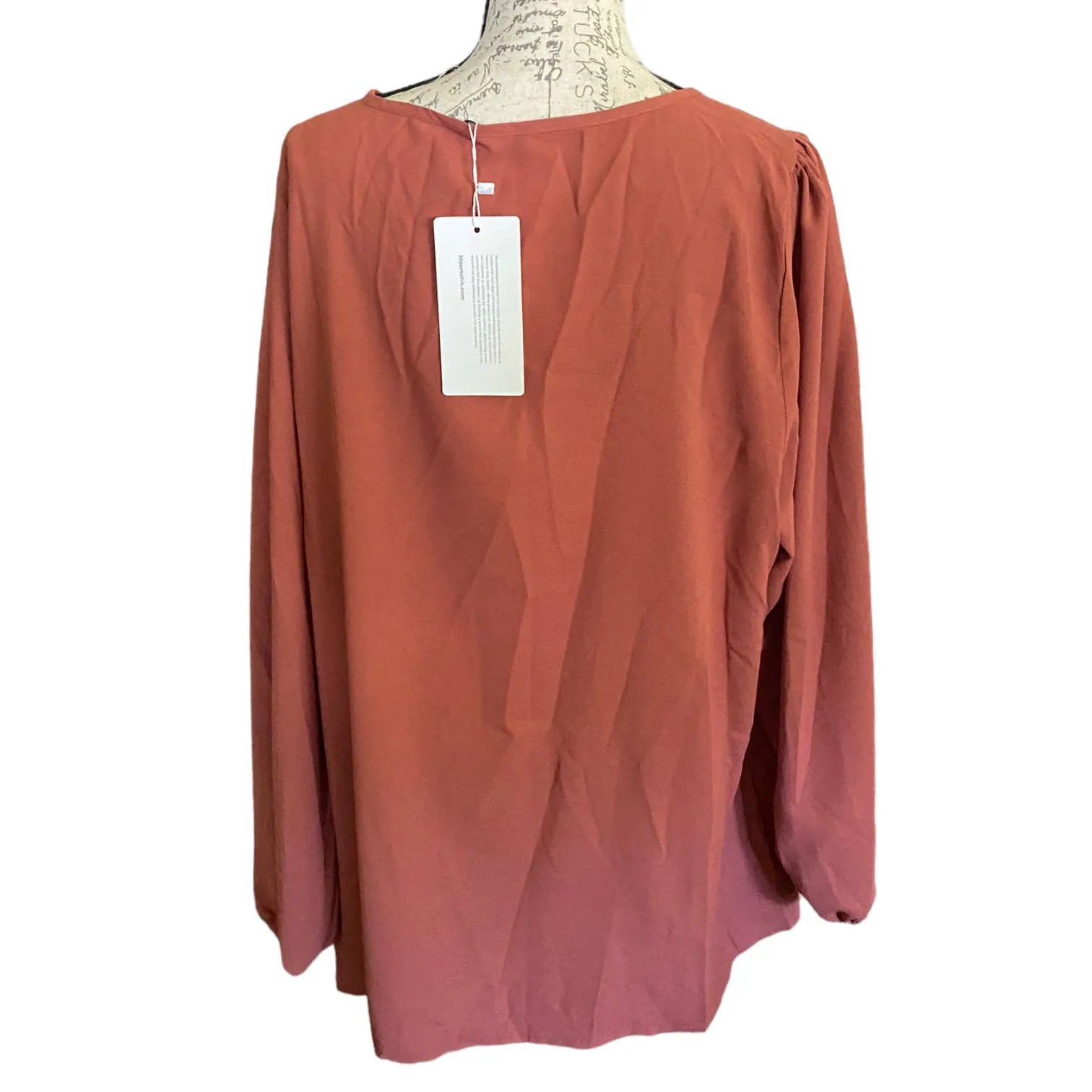 Bloomchic Long Sleeve Dusty Pink Blouse Plus Size 18/20