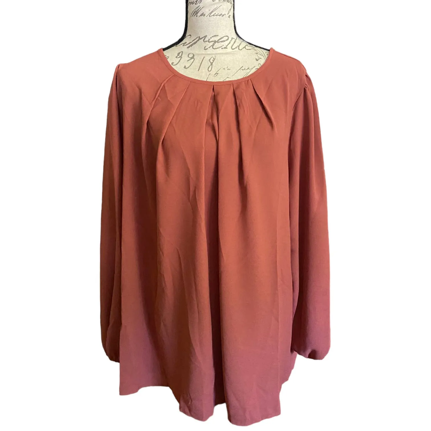 Bloomchic Long Sleeve Dusty Pink Blouse Plus Size 18/20