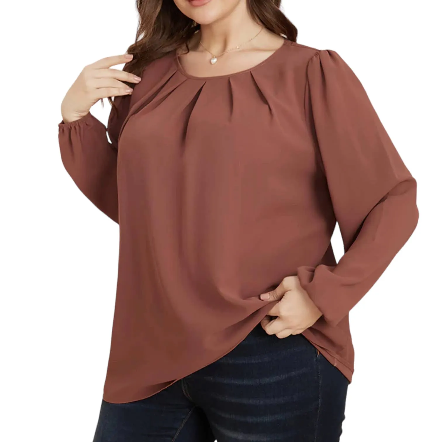 Bloomchic Long Sleeve Dusty Pink Blouse Plus Size 18/20