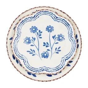 Blue Floral Platter Set of 2